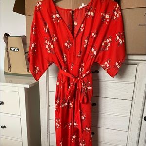 Red Floral jumpsuit